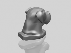 dog head 3Dプリントモデル