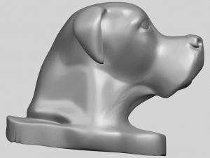 dog head 3Dプリントモデル