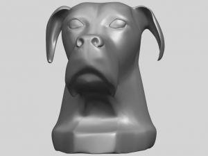 dog head 3Dプリントモデル