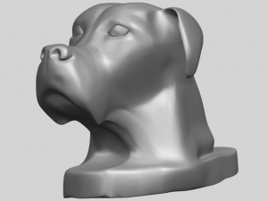 dog head 3Dプリントモデル