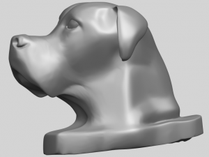 dog head 3Dプリントモデル