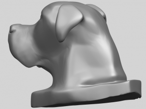 dog head 3Dプリントモデル