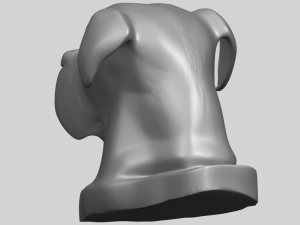 dog head 3Dプリントモデル