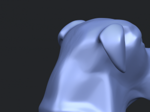 dog head 3Dプリントモデル