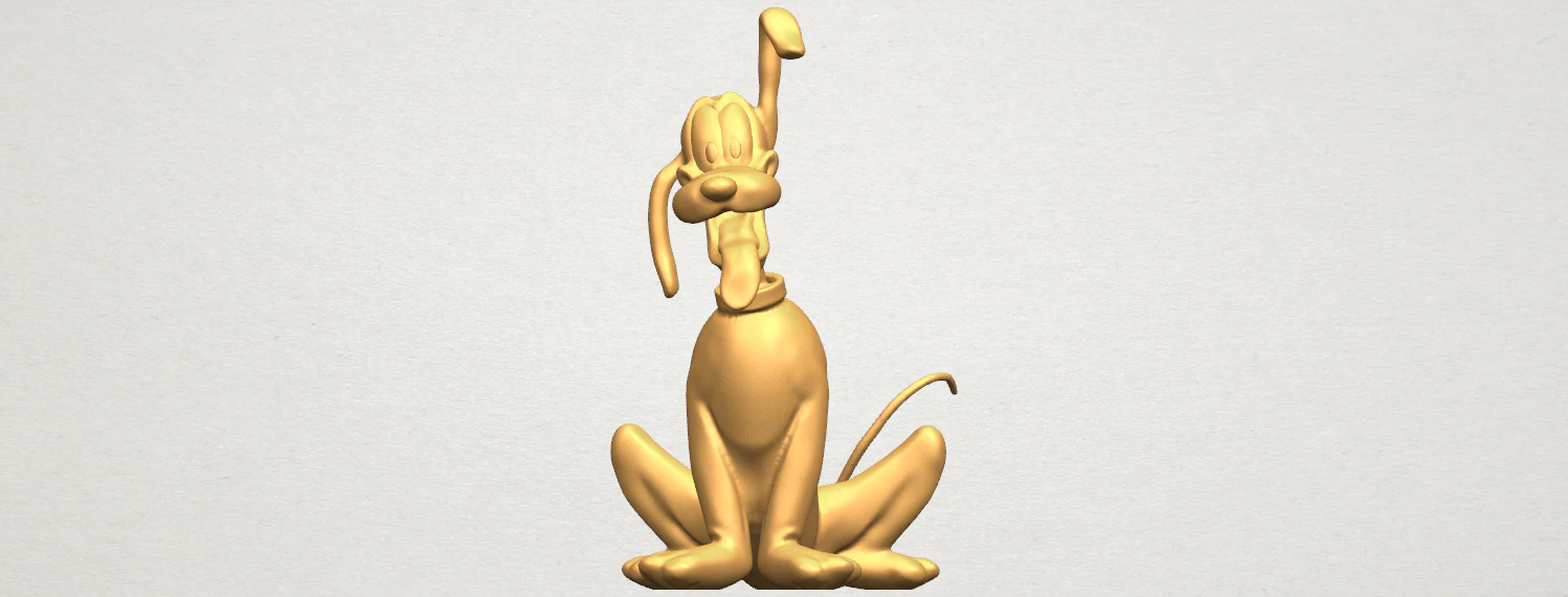 dog cartoon 01 -pluto 3D Print Model .c4d .max .obj .3ds .fbx .stl .blend 