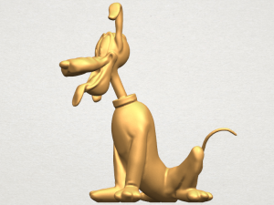 dog cartoon 01 -pluto 3D Baskı Modeli