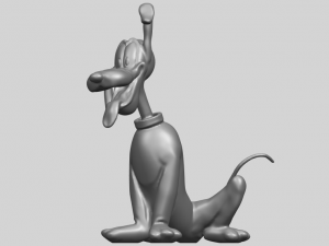dog cartoon 01 -pluto 3D Baskı Modeli