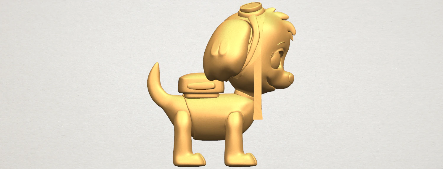 dog cartoon 02 3D Print Model .c4d .max .obj .3ds .fbx .stl .blend