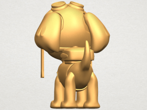 dog cartoon 02 Modèles 3D en vedette