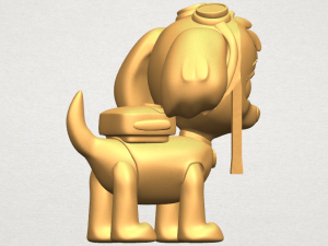 dog cartoon 02 Modèles 3D en vedette
