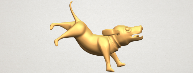 dog cartoon 05 Modelo de Impressão 3D .c4d .max .obj .3ds .fbx .stl .blend 