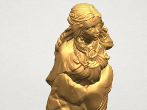 bust of a girl 02 3D Print Model