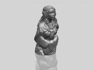 bust of a girl 02 3D Print Model