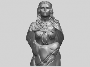 bust of a girl 02 Modèles 3D en vedette
