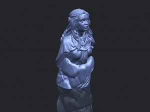 bust of a girl 02 Modèles 3D en vedette
