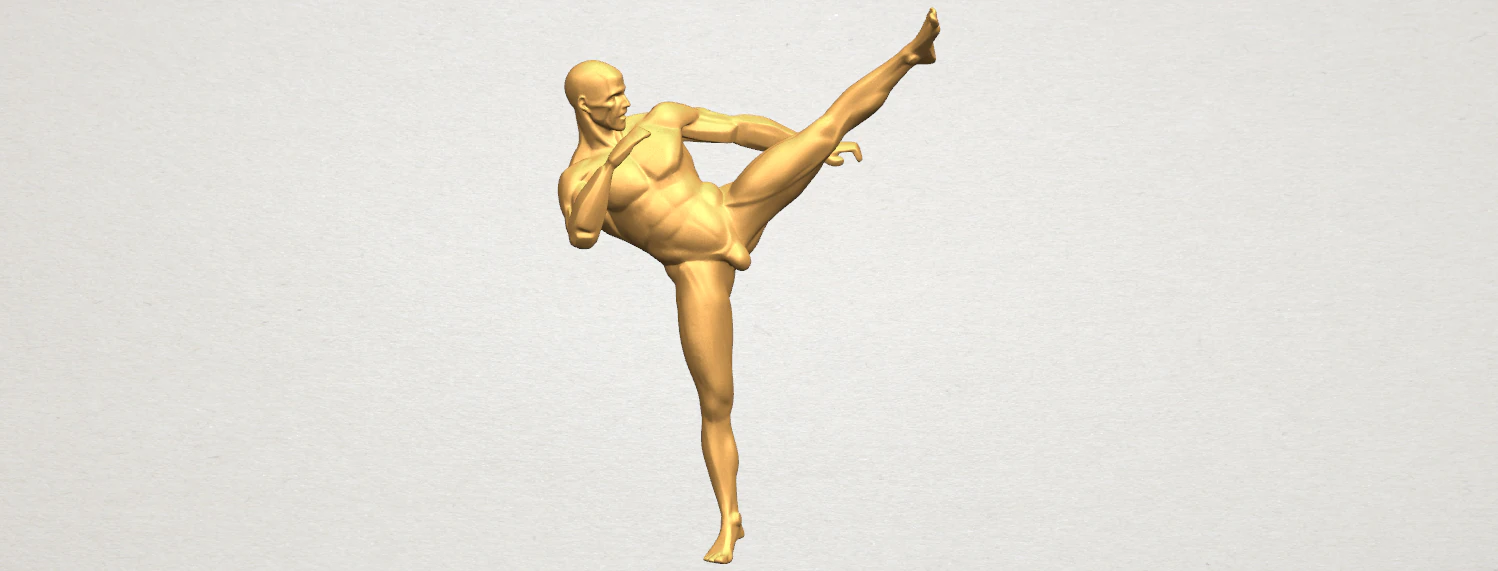 man kicking 3D Print Model .c4d .max .obj .3ds .fbx .stl .blend 