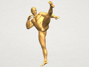 man kicking 3D Baskı Modeli