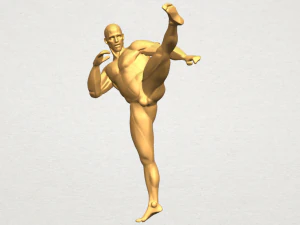 man kicking 3D Print Model