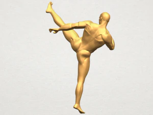 man kicking 3D Print Model
