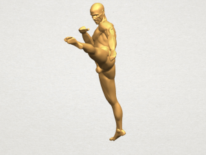 man kicking 3D Baskı Modeli