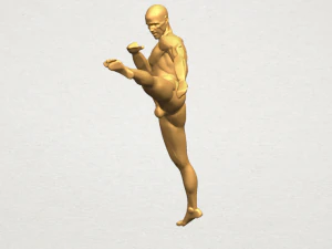 man kicking 3D Print Model