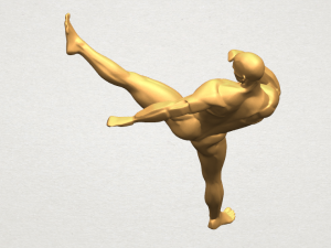 man kicking 3D Baskı Modeli