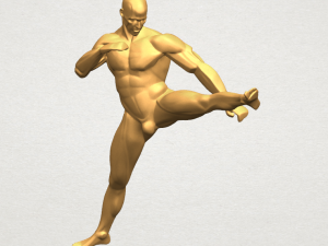 man kicking 3D Baskı Modeli