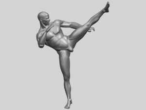 man kicking 3D Baskı Modeli