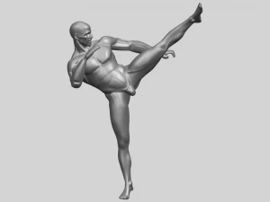man kicking 3D Print Model