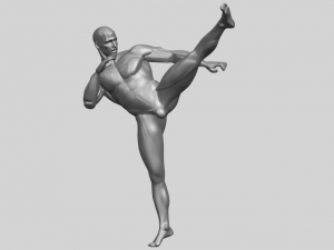 man kicking 3D Baskı Modeli