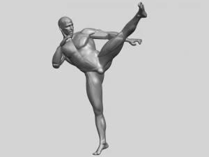 man kicking 3D Print Model