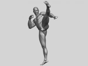 man kicking 3D Print Model