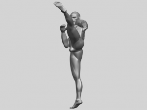 man kicking 3D Baskı Modeli