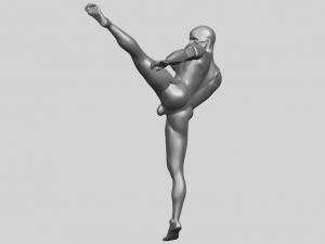 man kicking 3D Baskı Modeli