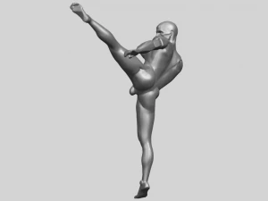 man kicking 3D Print Model
