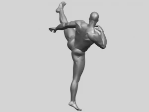 man kicking 3D Print Model