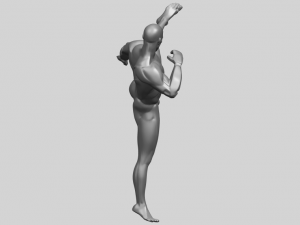 man kicking 3D Baskı Modeli