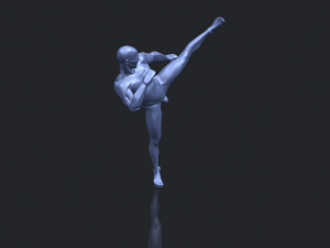 man kicking 3D Baskı Modeli