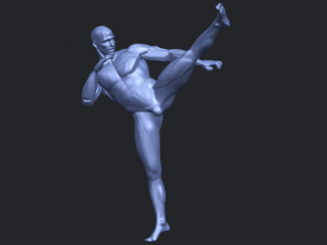 man kicking 3D Baskı Modeli