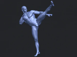 man kicking 3D Print Model