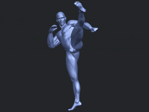 man kicking 3D Baskı Modeli