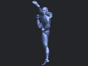 man kicking 3D Baskı Modeli