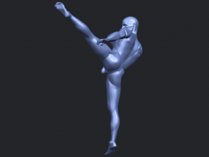 man kicking 3D Baskı Modeli