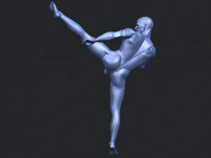 man kicking 3D Print Model