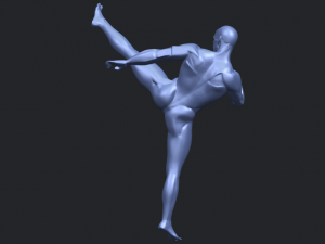 man kicking 3D Baskı Modeli