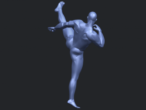 man kicking 3D Baskı Modeli