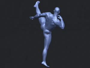 man kicking 3D Print Model