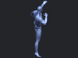 man kicking 3D Baskı Modeli