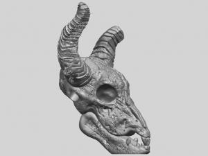 skull of goat 01 3D 프린트 모델