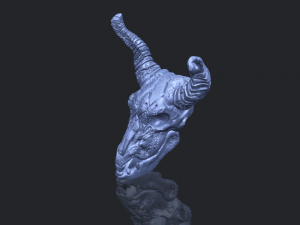 skull of goat 01 3D 프린트 모델